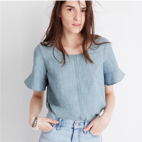 Women’s Denim 3/4 sleeve top size Small - Picture 1 of 8